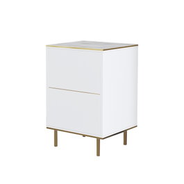 Hanah Home Imaj - Mármol Blanco y Dorado